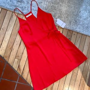 AMANDA UPRICHARD | Spaghetti strap crepe dress